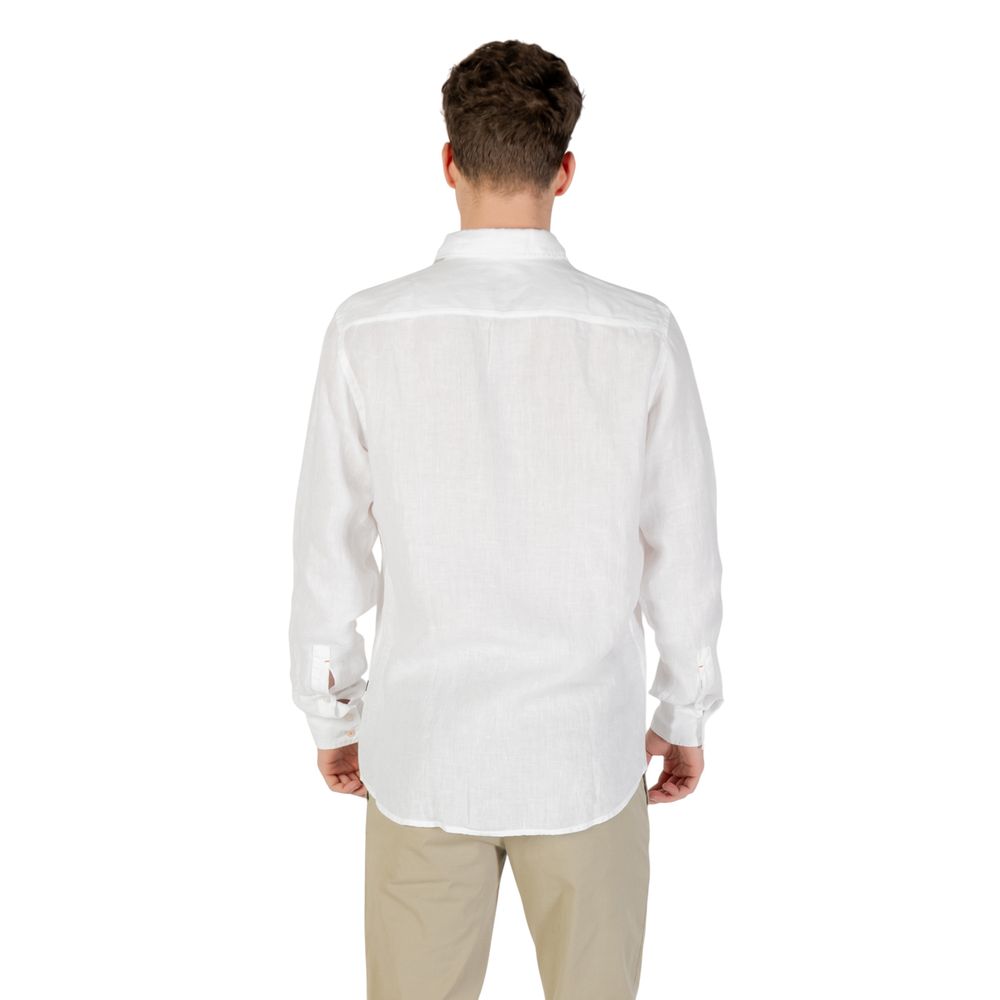 Hugo Boss White Linen Dress Shirt | Regal Royce