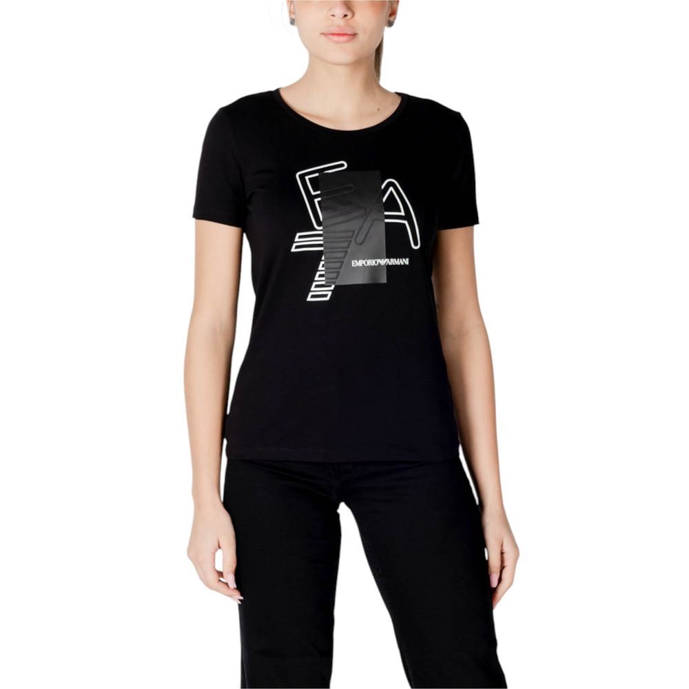 EA7 Emporio Armani Black Cotton T-Shirt | Regal Royce