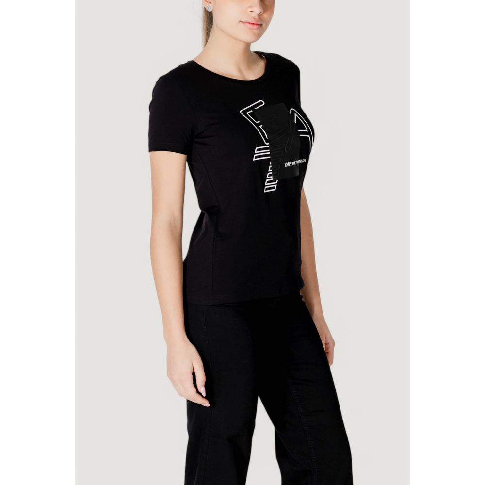 EA7 Emporio Armani Black Cotton T-Shirt | Regal Royce