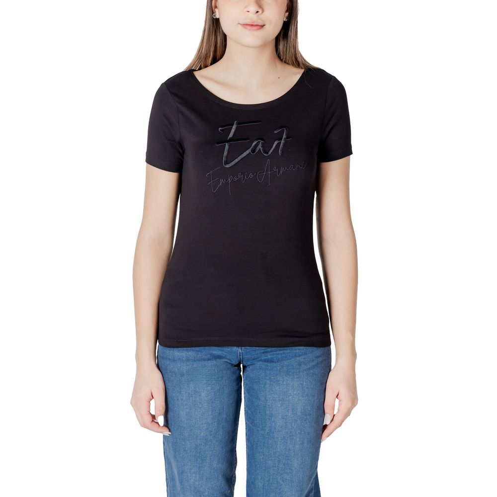 EA7 Emporio Armani Black Cotton T-Shirt | Regal Royce