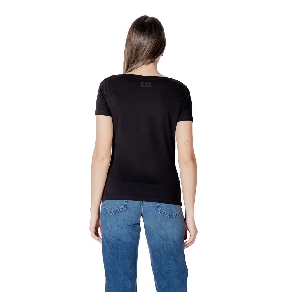 EA7 Emporio Armani Black Cotton T-Shirt | Regal Royce