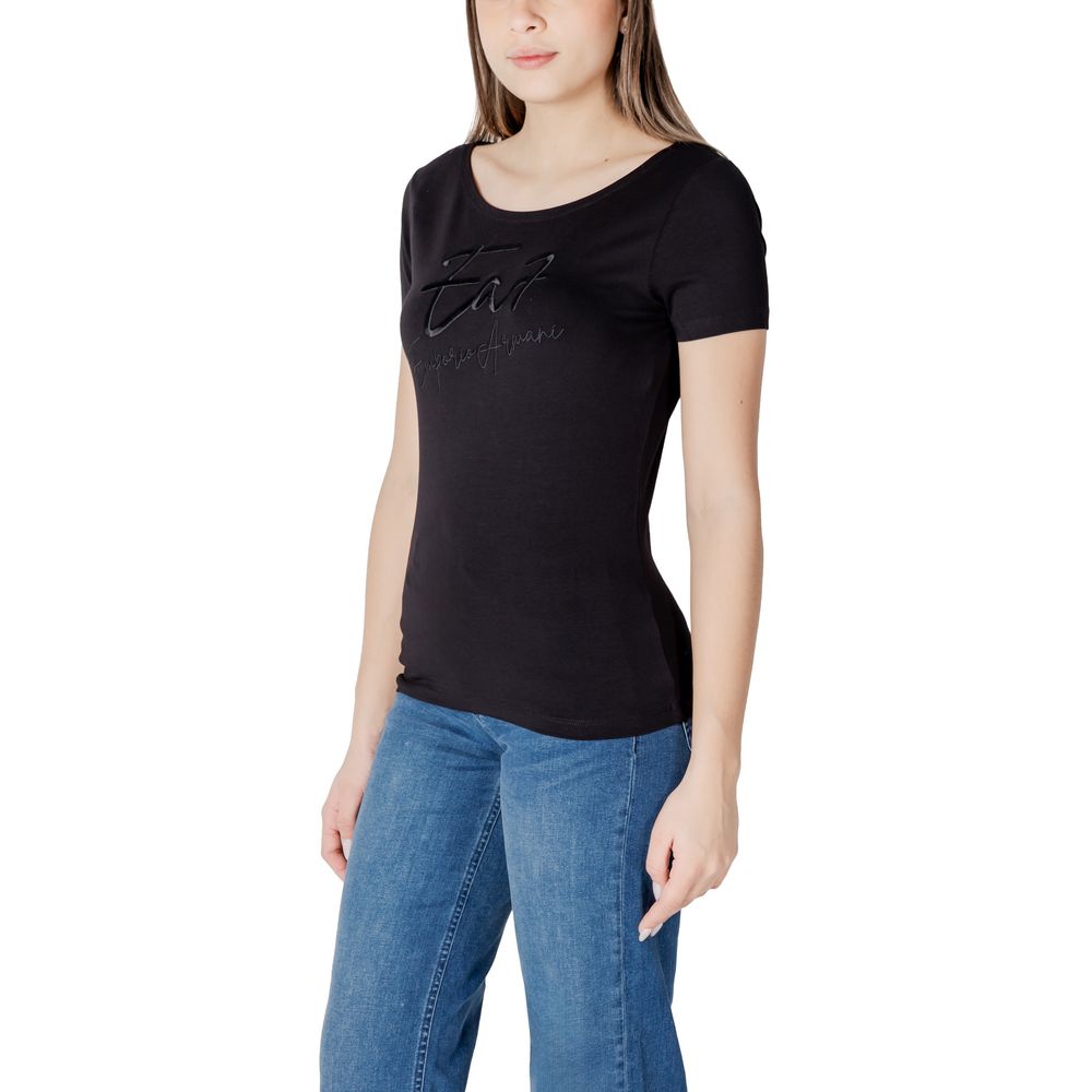 EA7 Emporio Armani Black Cotton T-Shirt | Regal Royce