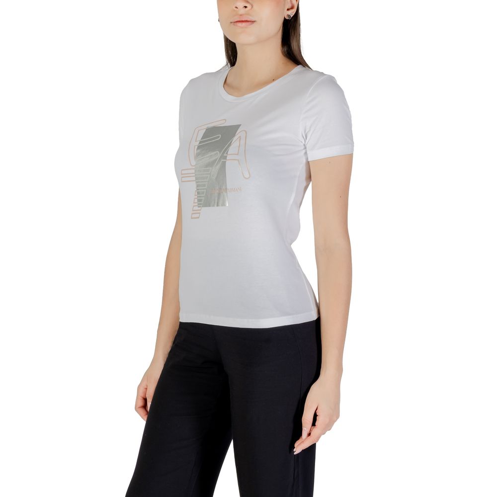 EA7 Emporio Armani White Cotton T-Shirt | Regal Royce