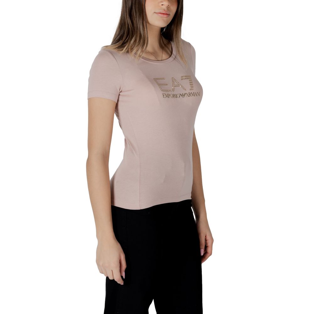 EA7 Emporio Armani Pink Modal T-Shirt | Regal Royce
