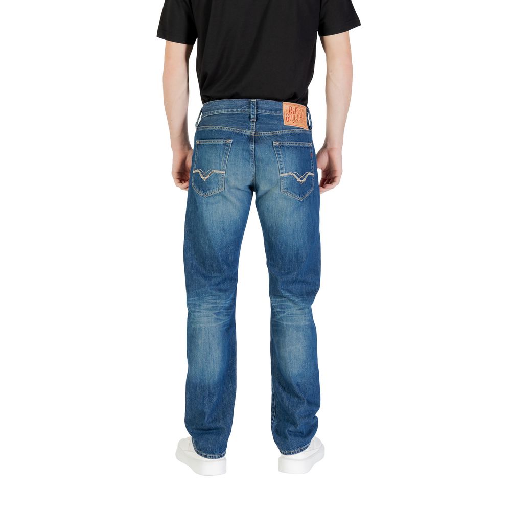 Replay Blue Cotton Relaxed Fit Jeans | Regal Royce