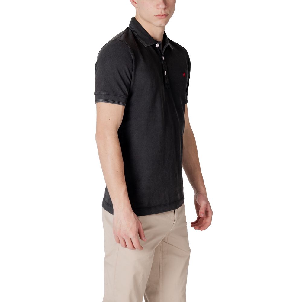 Replay Black Cotton Polo Shirt | Regal Royce