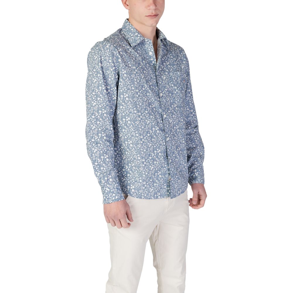 Replay Light Blue Cotton Pattern Shirt | Regal Royce