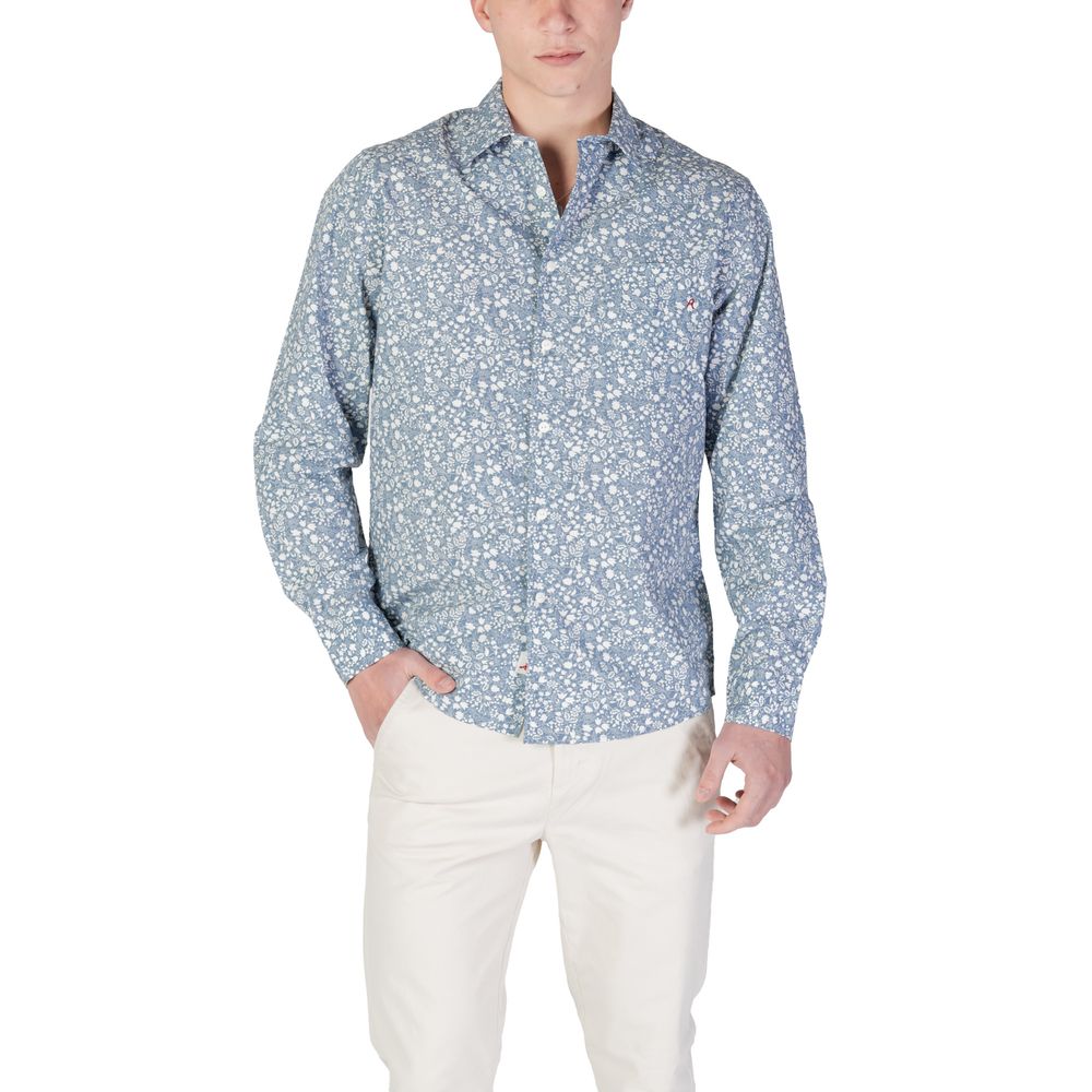 Replay Light Blue Cotton Pattern Shirt | Regal Royce