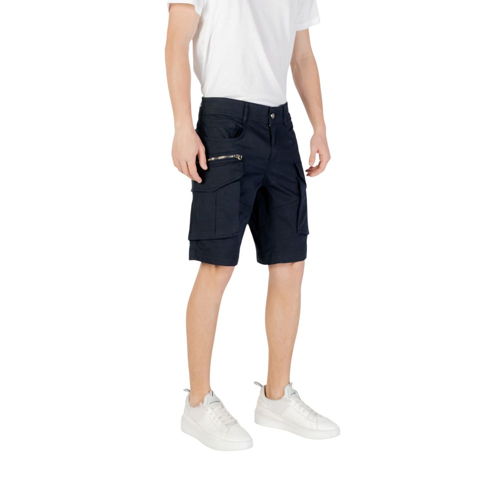 Replay Blue Cotton Bermuda Shorts | Regal Royce