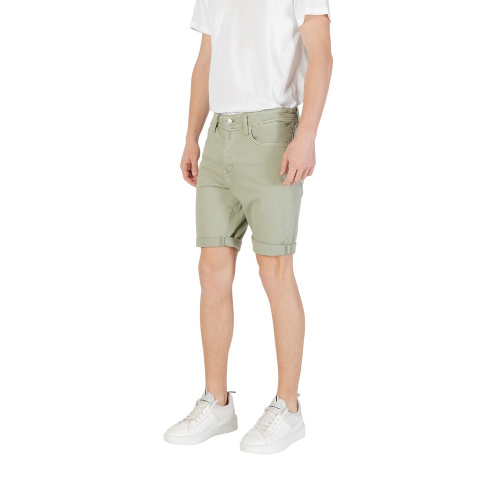 Replay Green Cotton Bermuda Shorts | Regal Royce