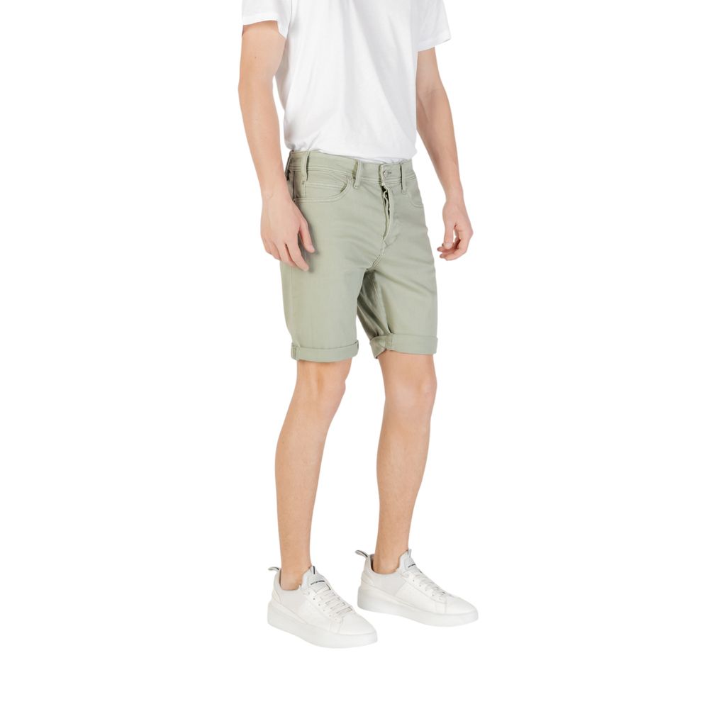 Replay Green Cotton Bermuda Shorts | Regal Royce