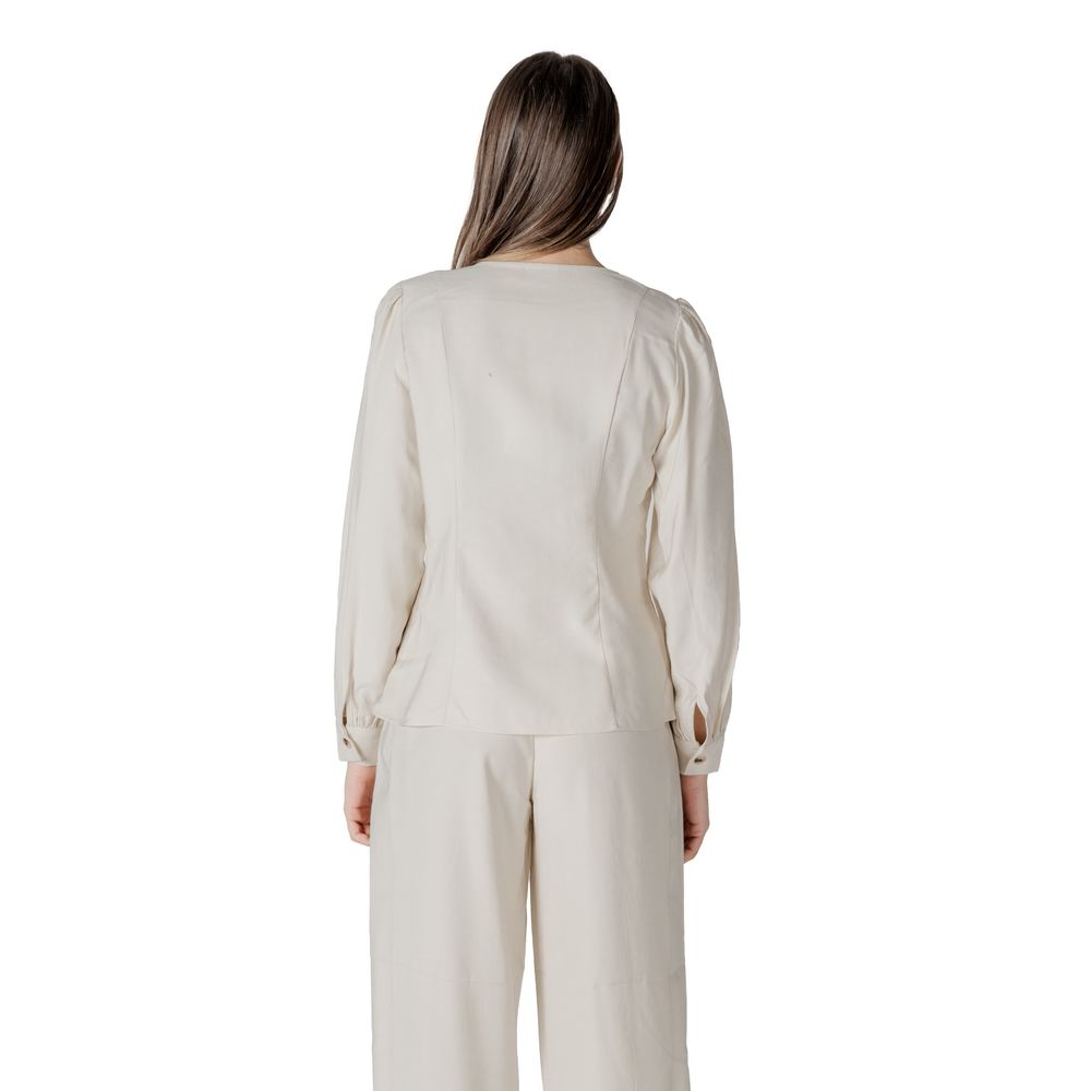 Vila Clothes Beige Viscose Top | Regal Royce