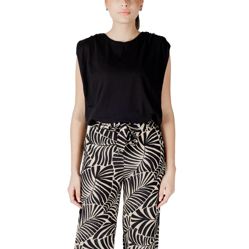 Jacqueline De Yong Black Cotton Top | Regal Royce