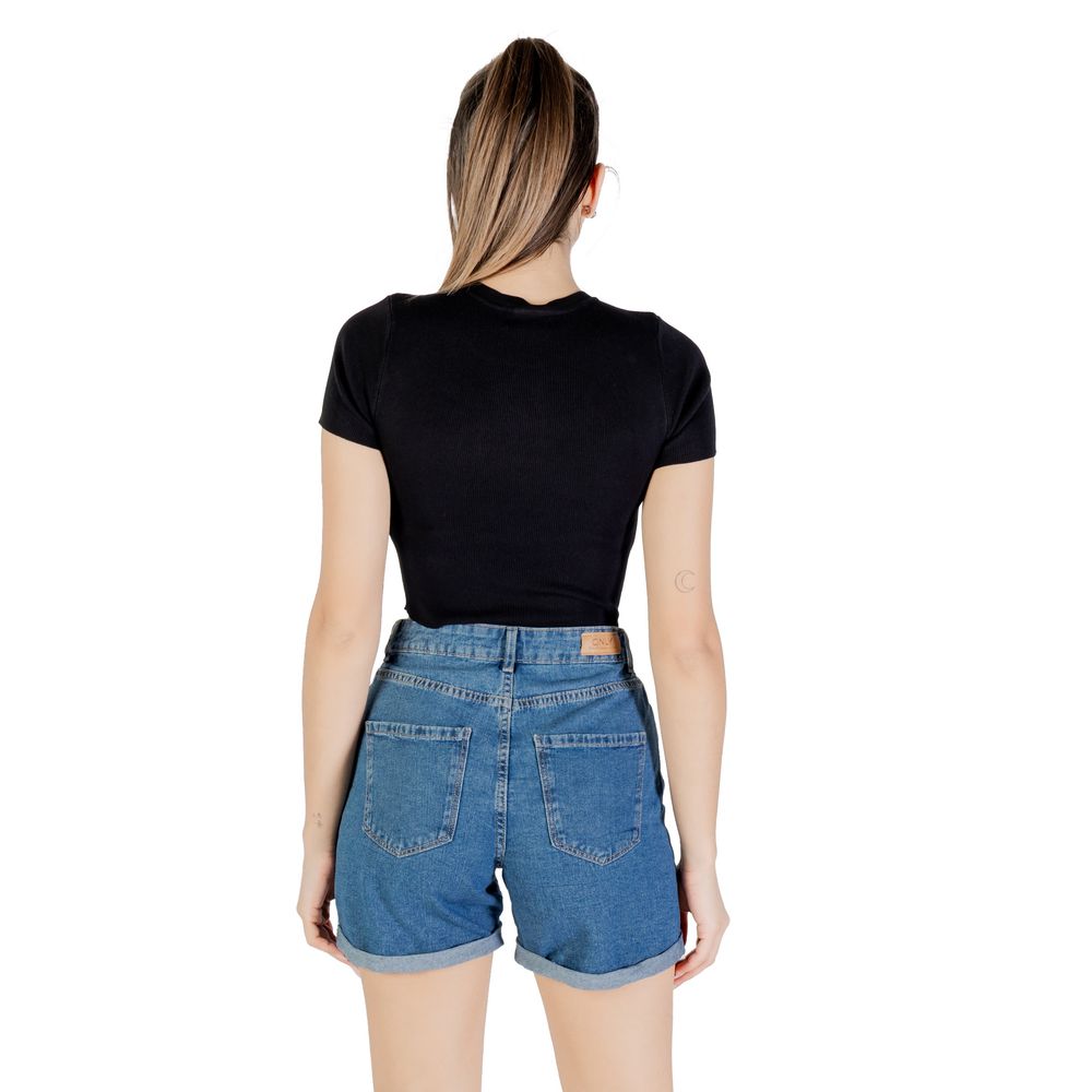 Jacqueline De Yong Black Viscose T-Shirt | Regal Royce