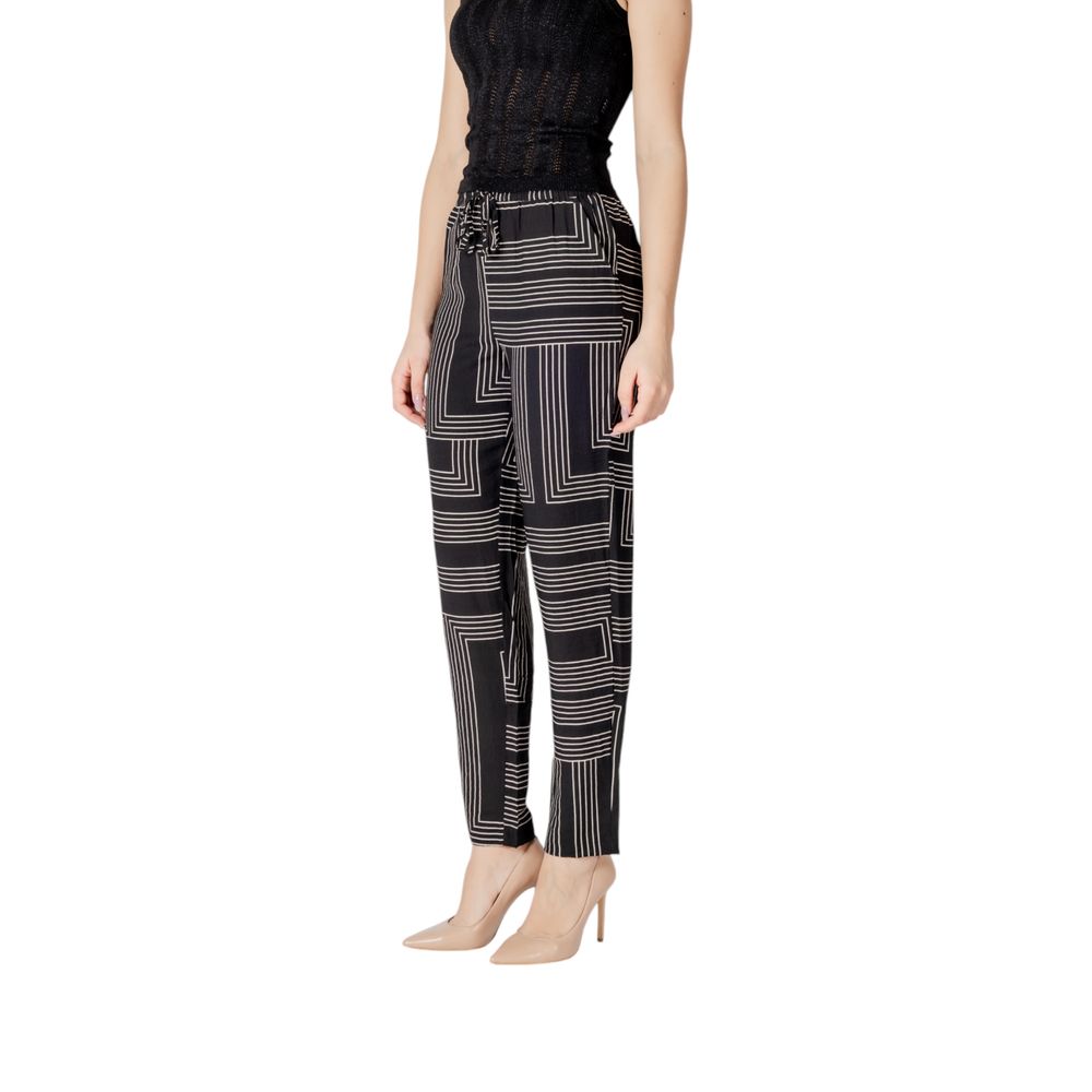 Jacqueline De Yong Black Viscose Pants | Regal Royce
