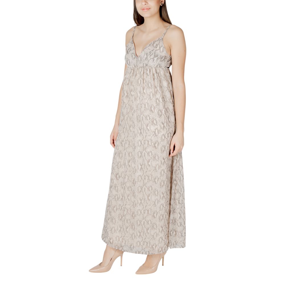 Only Beige Recycled Polyester Long Dress | Regal Royce