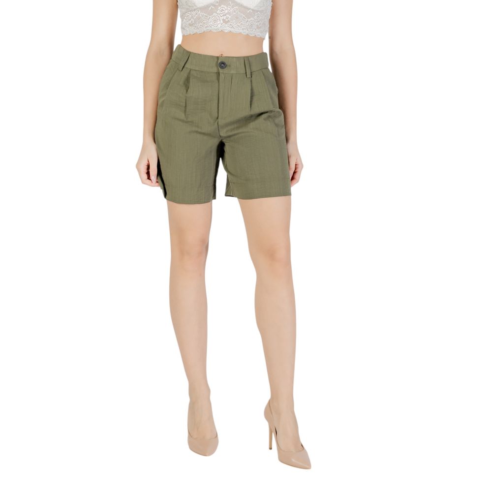 Only Green Viscose Bermuda Shorts | Regal Royce