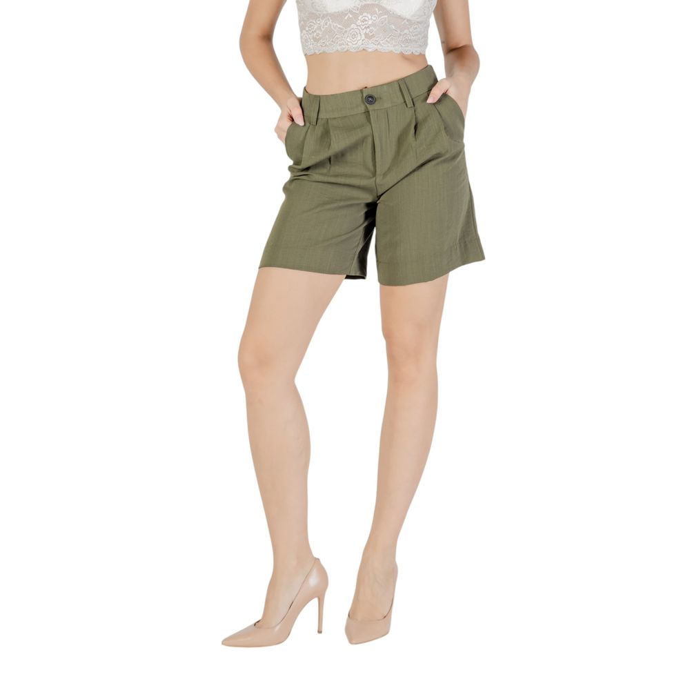 Only Green Viscose Bermuda Shorts | Regal Royce