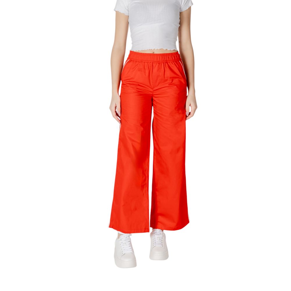 Only Red Cotton Casual Pants | Regal Royce