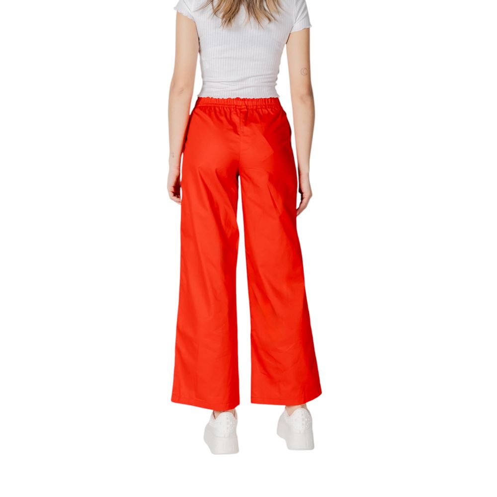 Only Red Cotton Casual Pants | Regal Royce