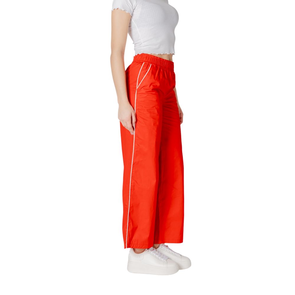 Only Red Cotton Casual Pants | Regal Royce
