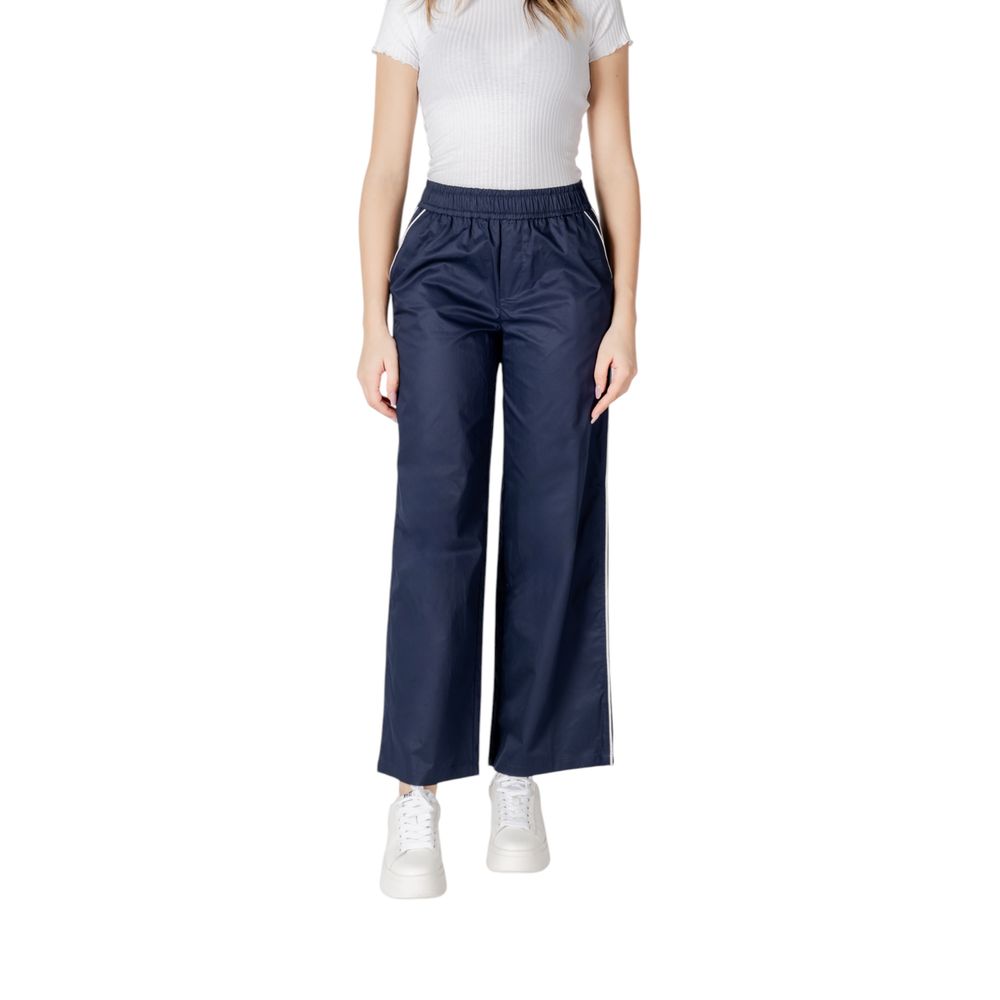 Only Blue Cotton Casual Pants | Regal Royce
