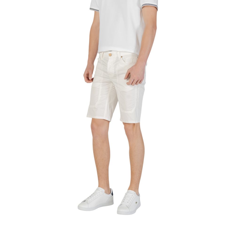 Jeckerson White Cotton Bermuda Shorts | Regal Royce
