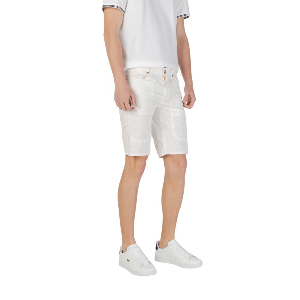 Jeckerson White Cotton Bermuda Shorts | Regal Royce