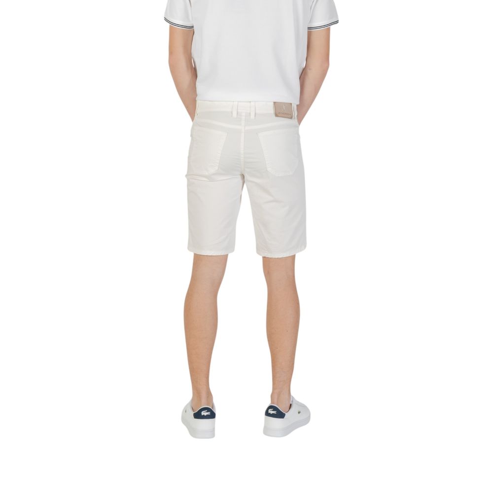 Jeckerson White Cotton Bermuda Shorts | Regal Royce