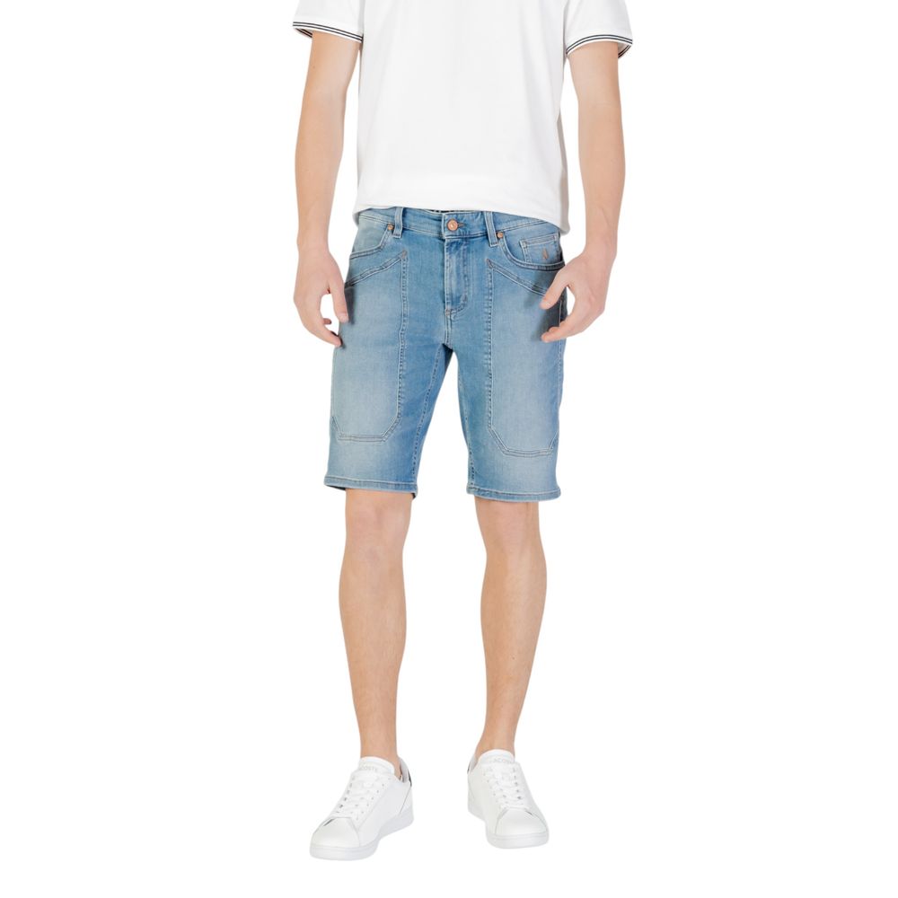 Jeckerson Light Blue Cotton Bermuda Shorts | Regal Royce