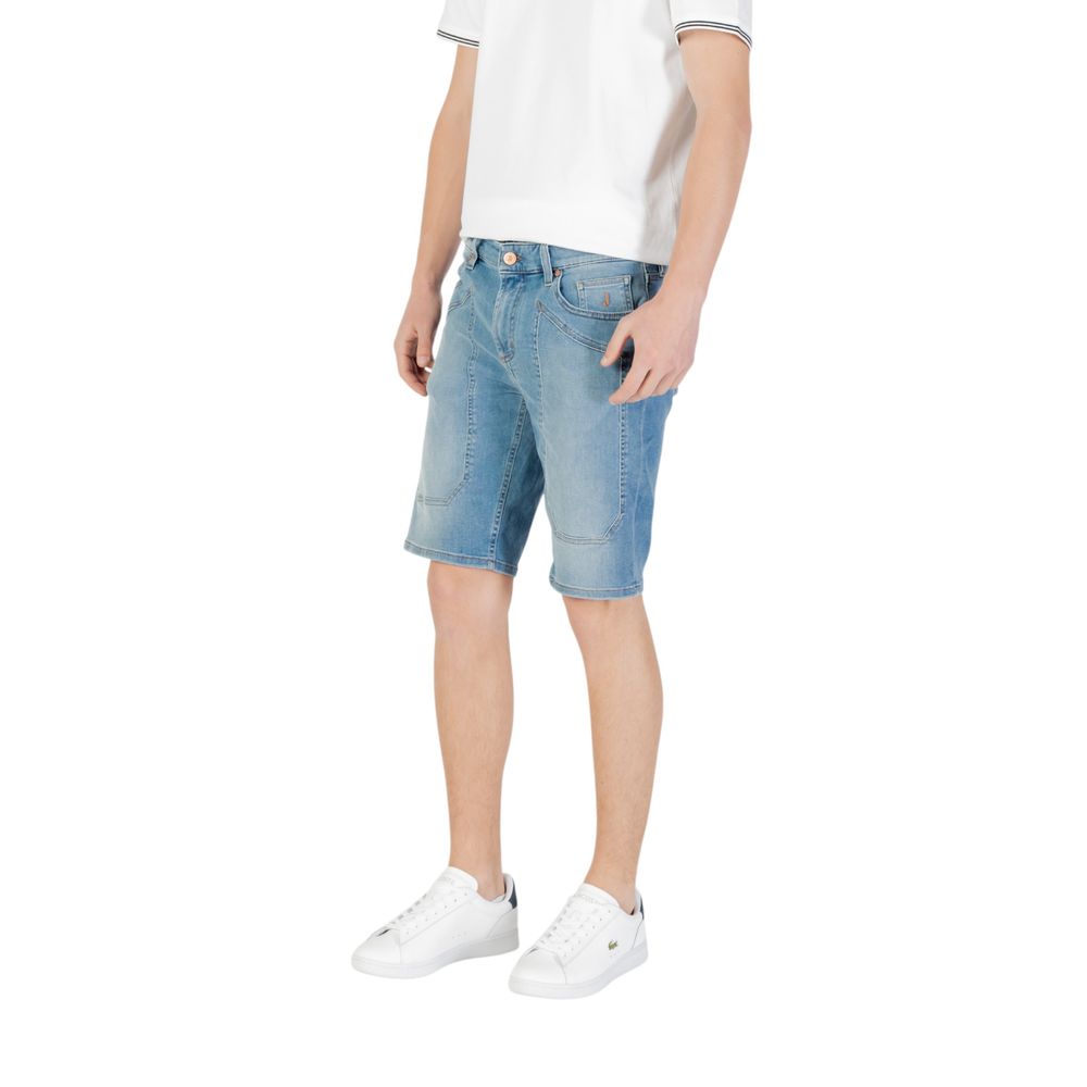 Jeckerson Light Blue Cotton Bermuda Shorts | Regal Royce