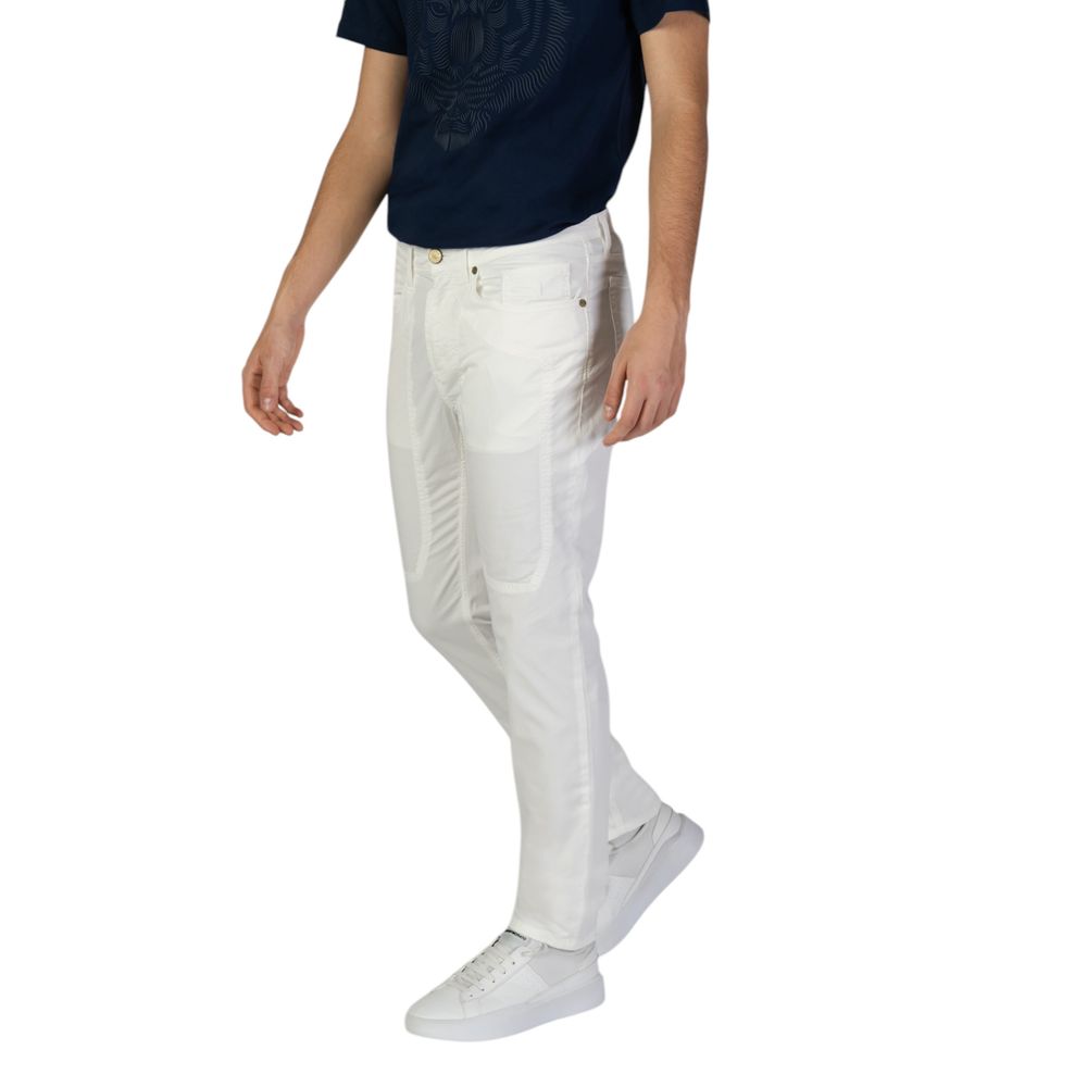 Jeckerson White Cotton Skinny Pants | Regal Royce