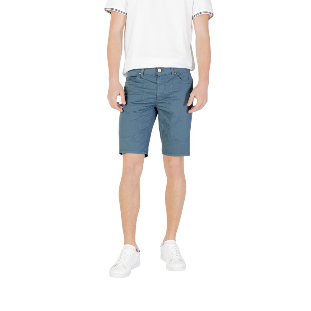 Jeckerson Blue Cotton Bermuda Shorts | Regal Royce