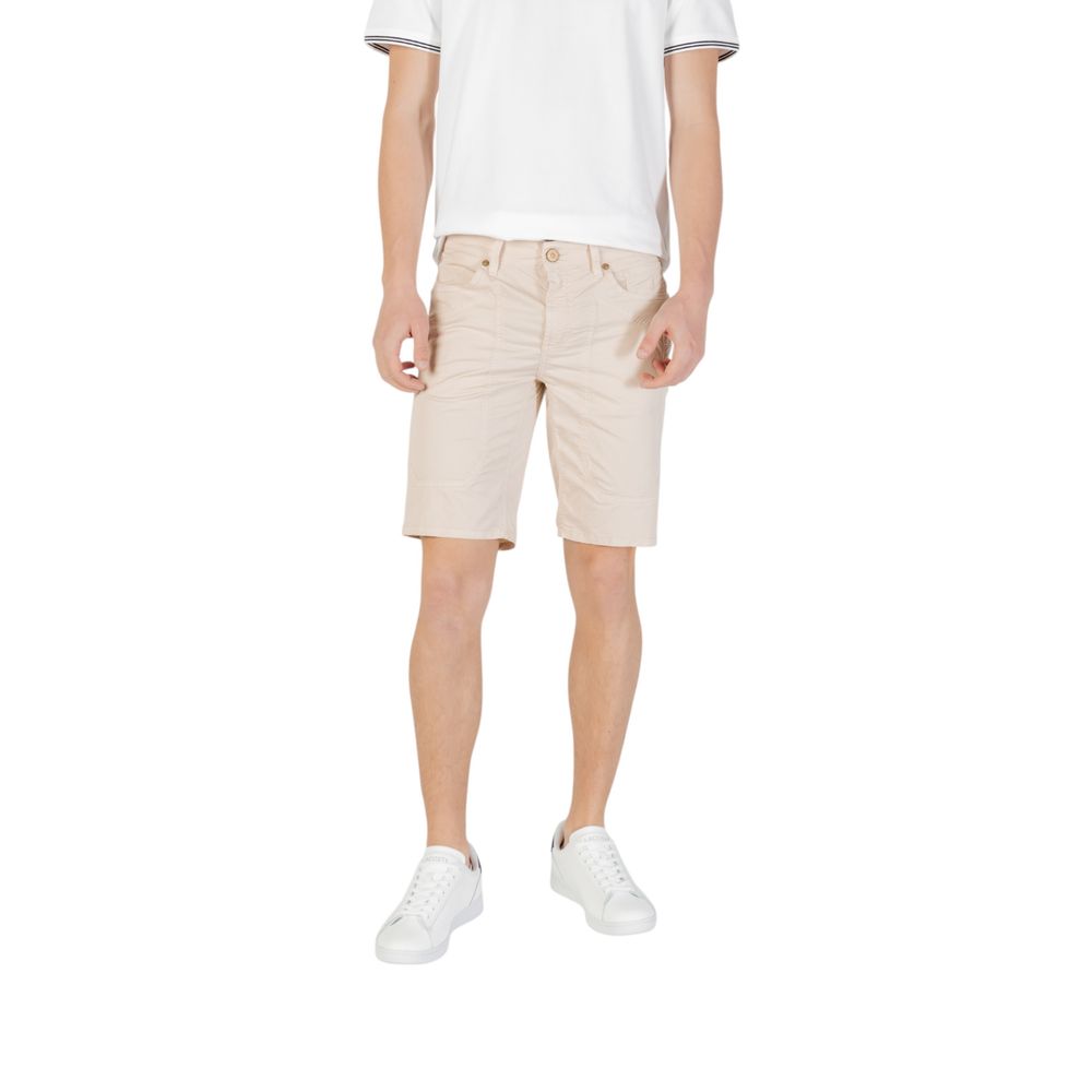 Jeckerson Beige Cotton Bermuda Shorts | Regal Royce
