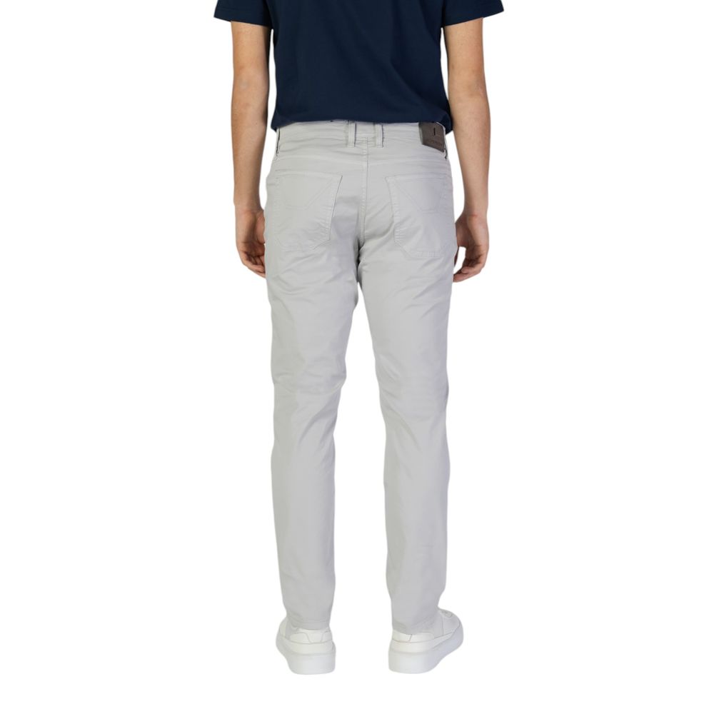 Jeckerson Gray Cotton Skinny Pants | Regal Royce