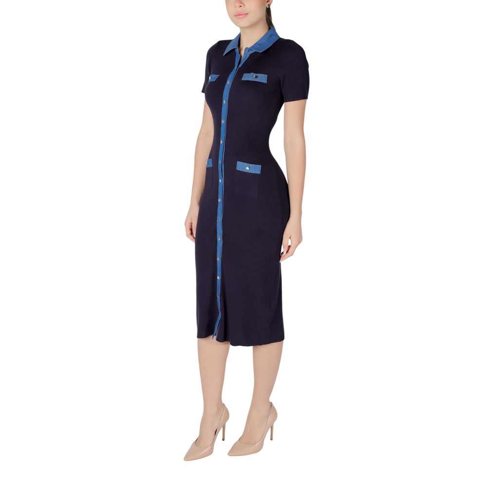 Morgan De Toi Blue Viscose Long Dress | Regal Royce
