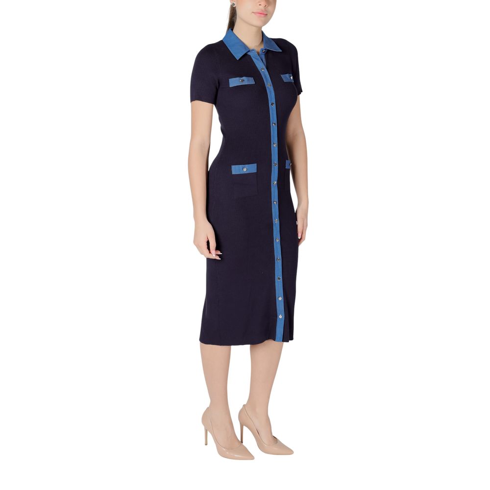Morgan De Toi Blue Viscose Long Dress | Regal Royce