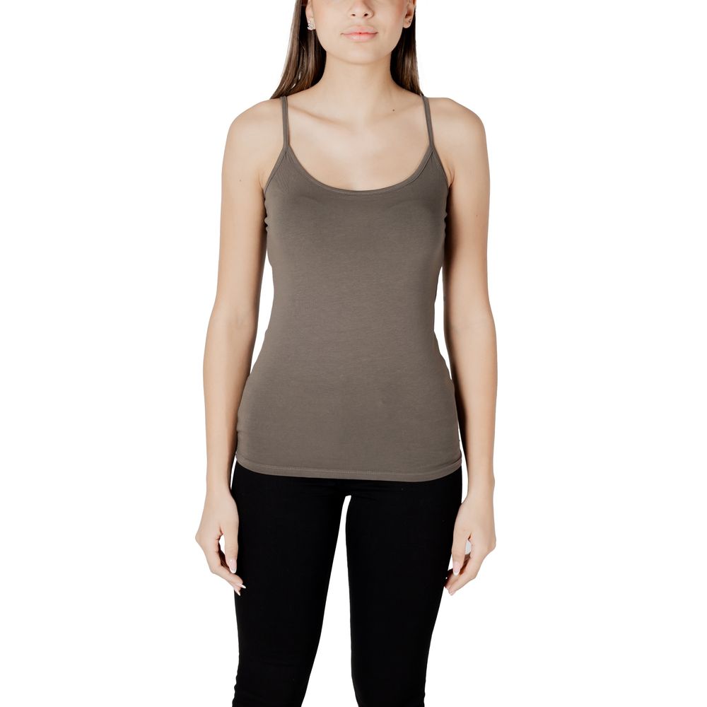 Morgan De Toi Green Cotton Tank Tops | Regal Royce