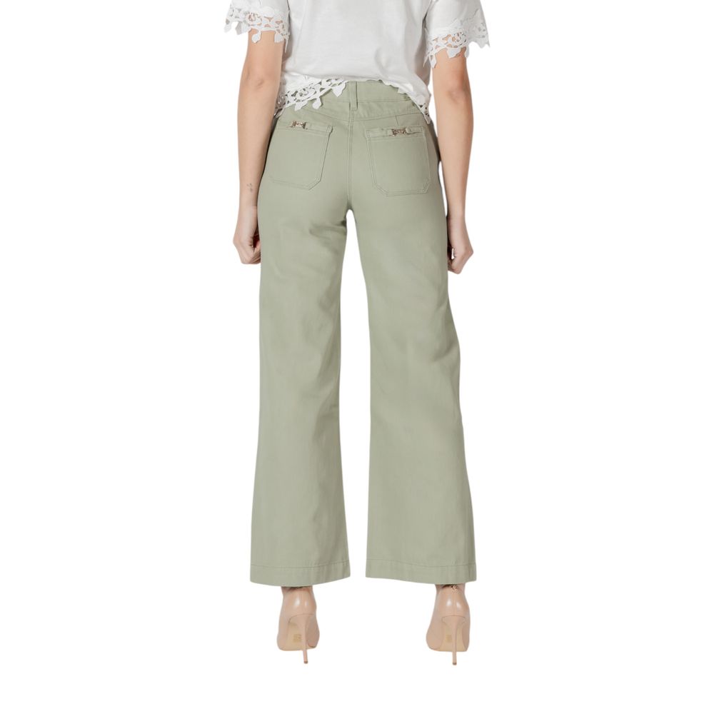 Morgan De Toi Green Cotton Relaxed Fit Jeans | Regal Royce