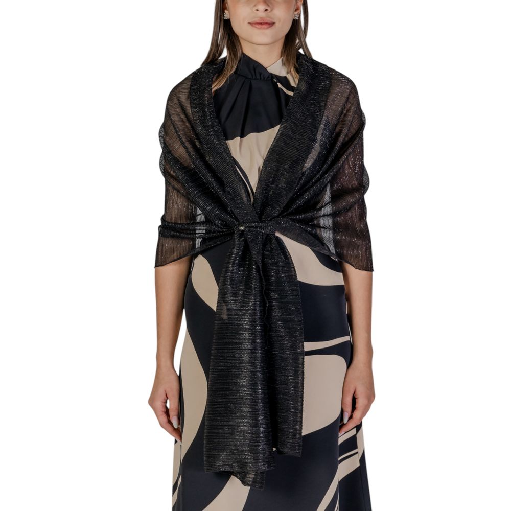 Rinascimento Black Polyester Scarf | Regal Royce