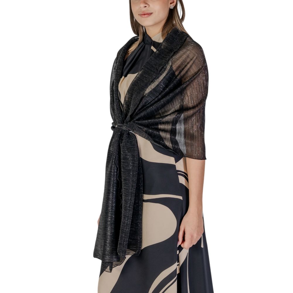 Rinascimento Black Polyester Scarf | Regal Royce