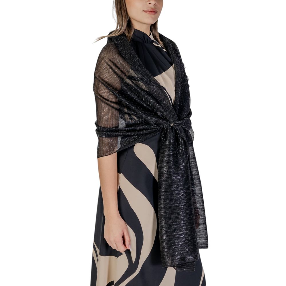 Rinascimento Black Polyester Scarf | Regal Royce