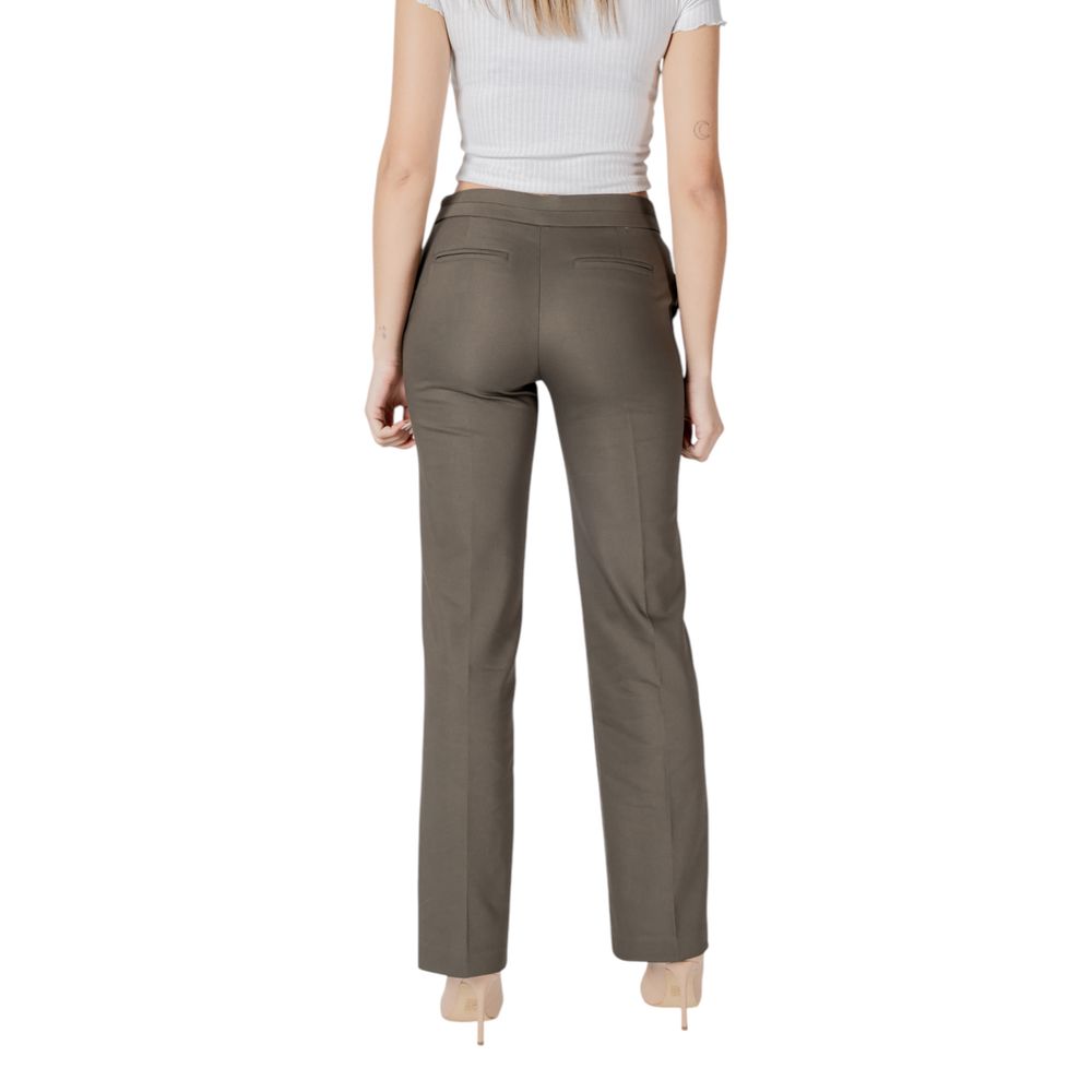 Morgan De Toi Green Cotton Casual Pants | Regal Royce