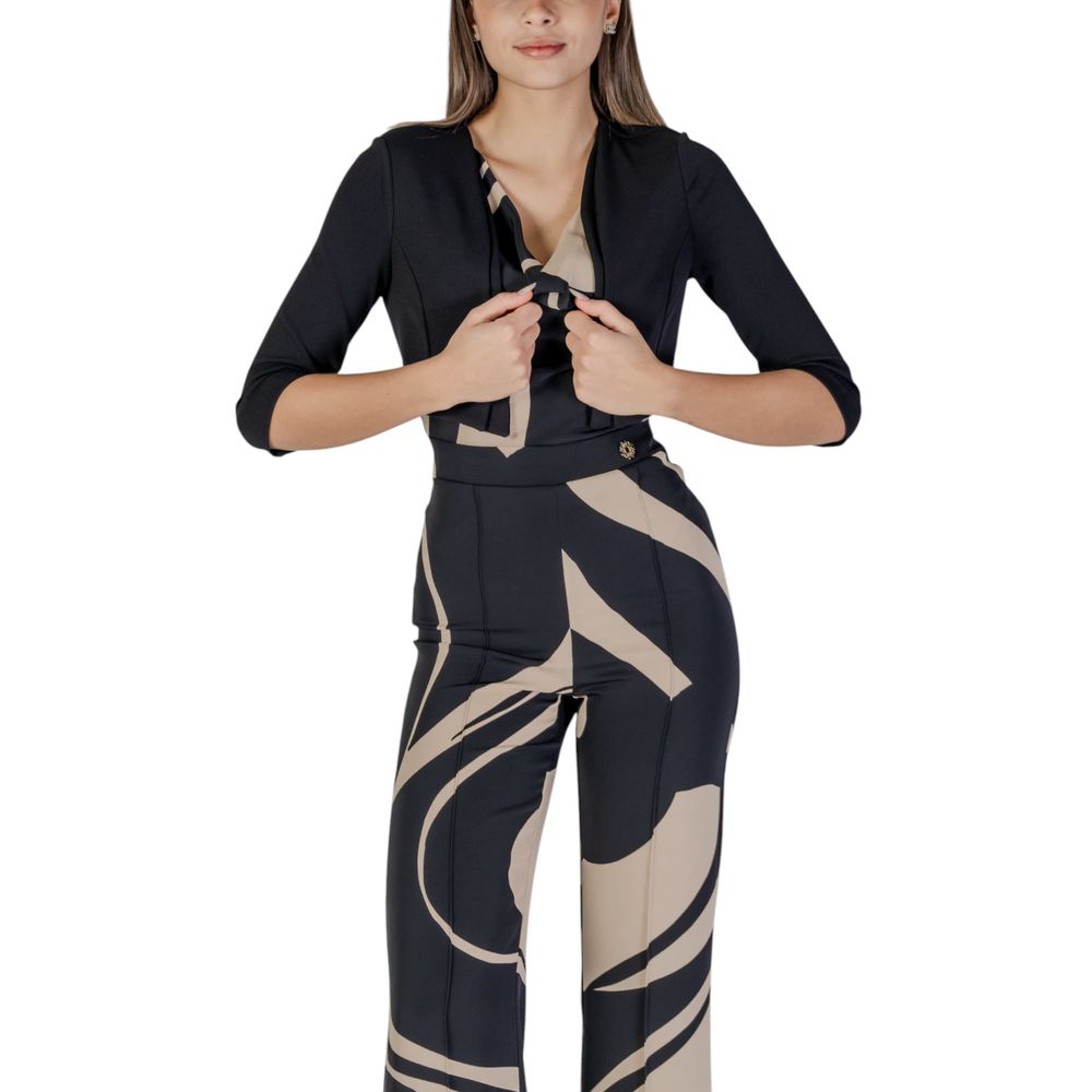 Rinascimento Black Polyester Sleveless Jacket | Regal Royce