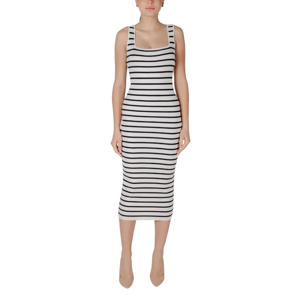Morgan De Toi Beige Viscose Long Dress | Regal Royce
