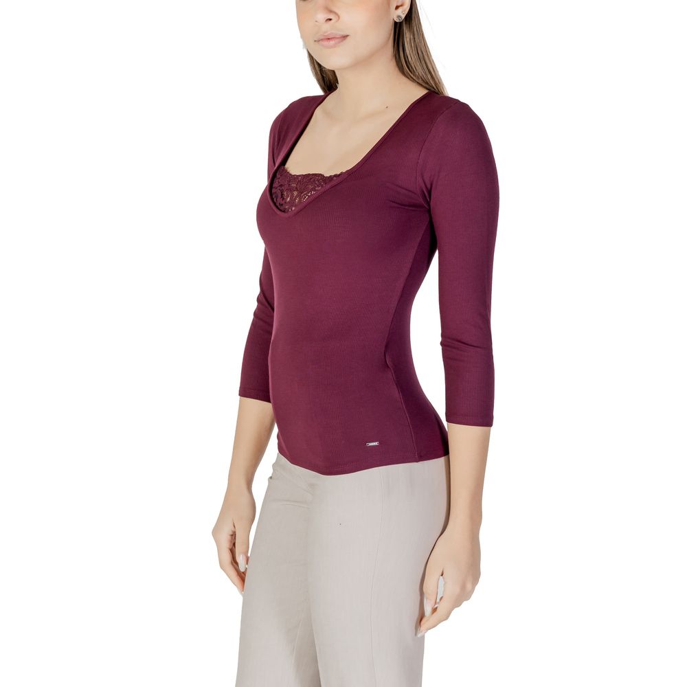 Morgan De Toi Purple Viscose Long Sleeve T-Shirt | Regal Royce