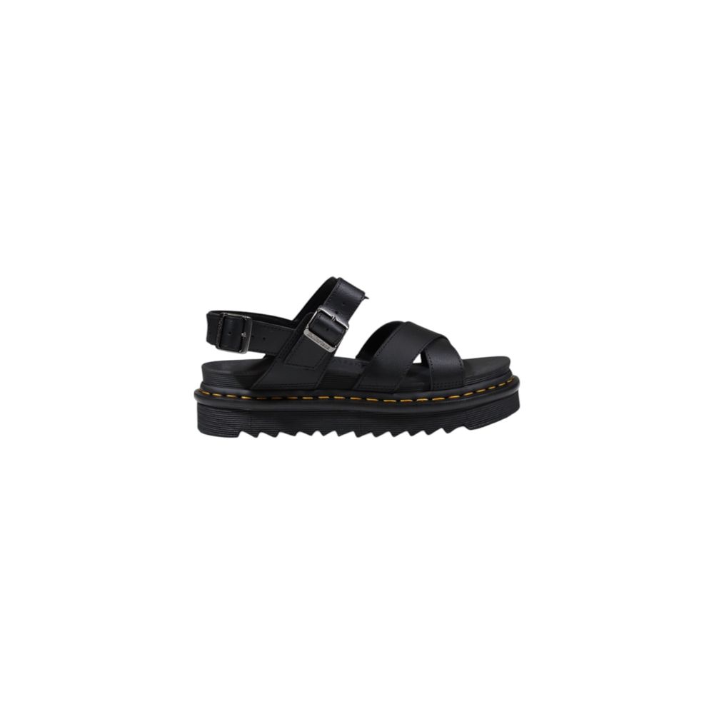 Dr. Martens Black Leather Flat Sandals | Regal Royce