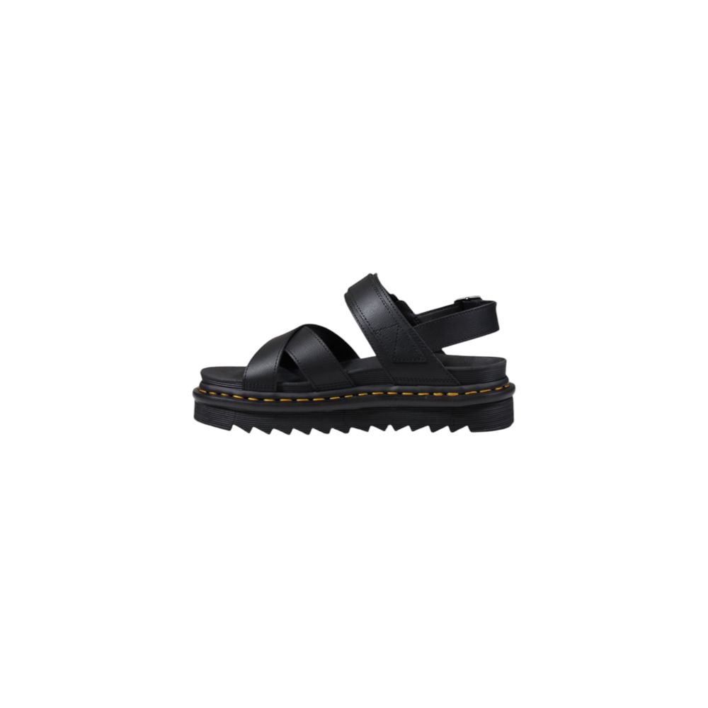 Dr. Martens Black Leather Flat Sandals | Regal Royce