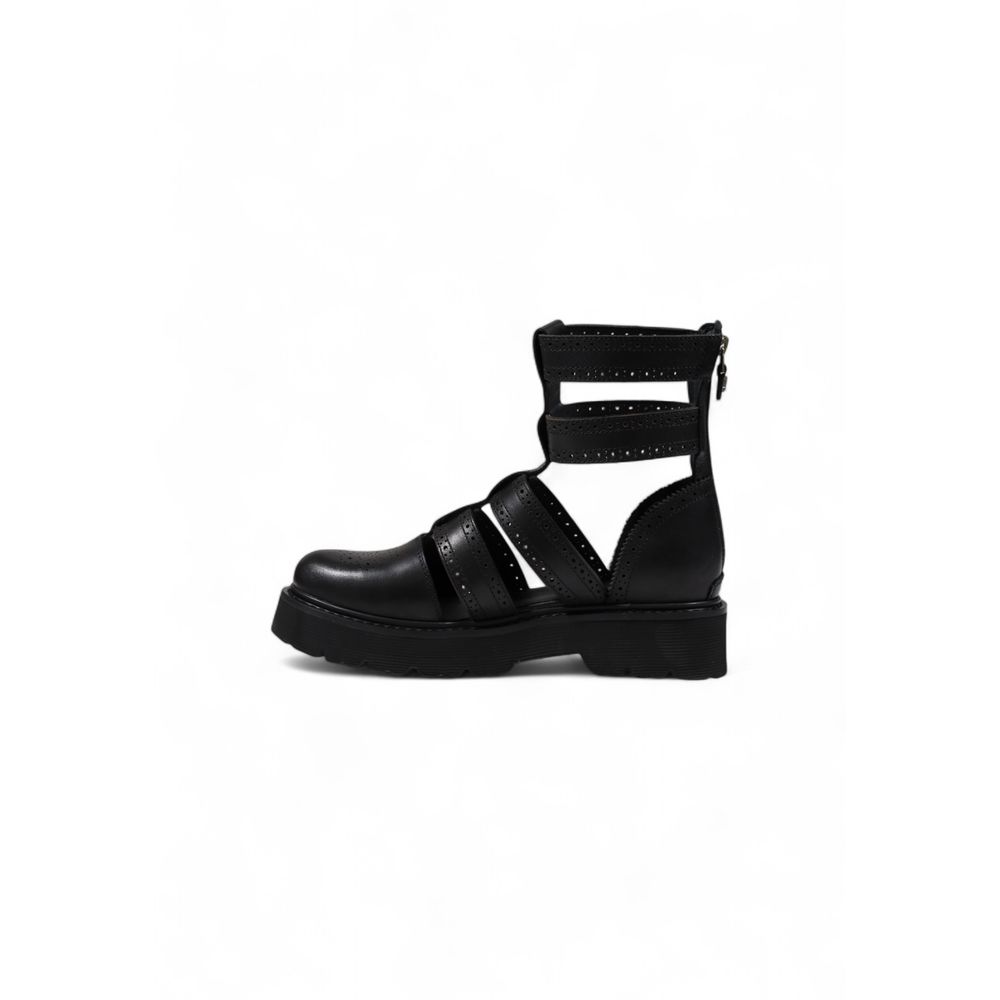 Cult Black Leather Sandals | Regal Royce