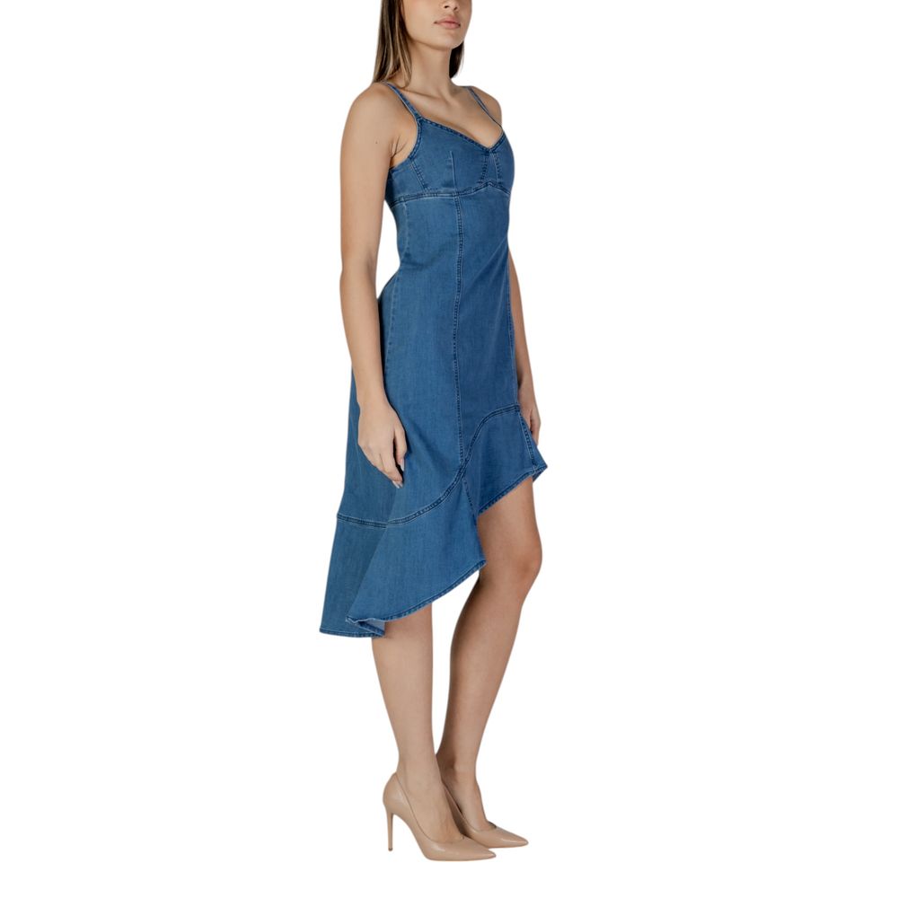 Desigual Blue Cotton Long Dress | Regal Royce